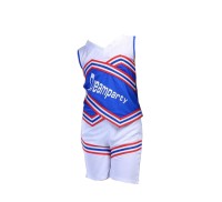 SKCU016 Design children's cheerleader styles Make sleeveless cheerleading styles Customize football baby cheerleading styles Cheerleading uniforms 45 degree